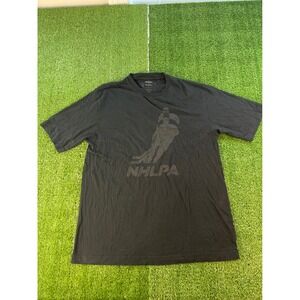 Reebok NHLPA Hockey Graphic T-Shirt Black Short Sleeve Casual Top Men's MD